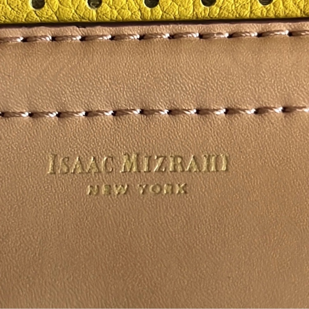 Isaac Mizrahi Sling Yellow Leather Women’s Bag - Picture 9 of 16